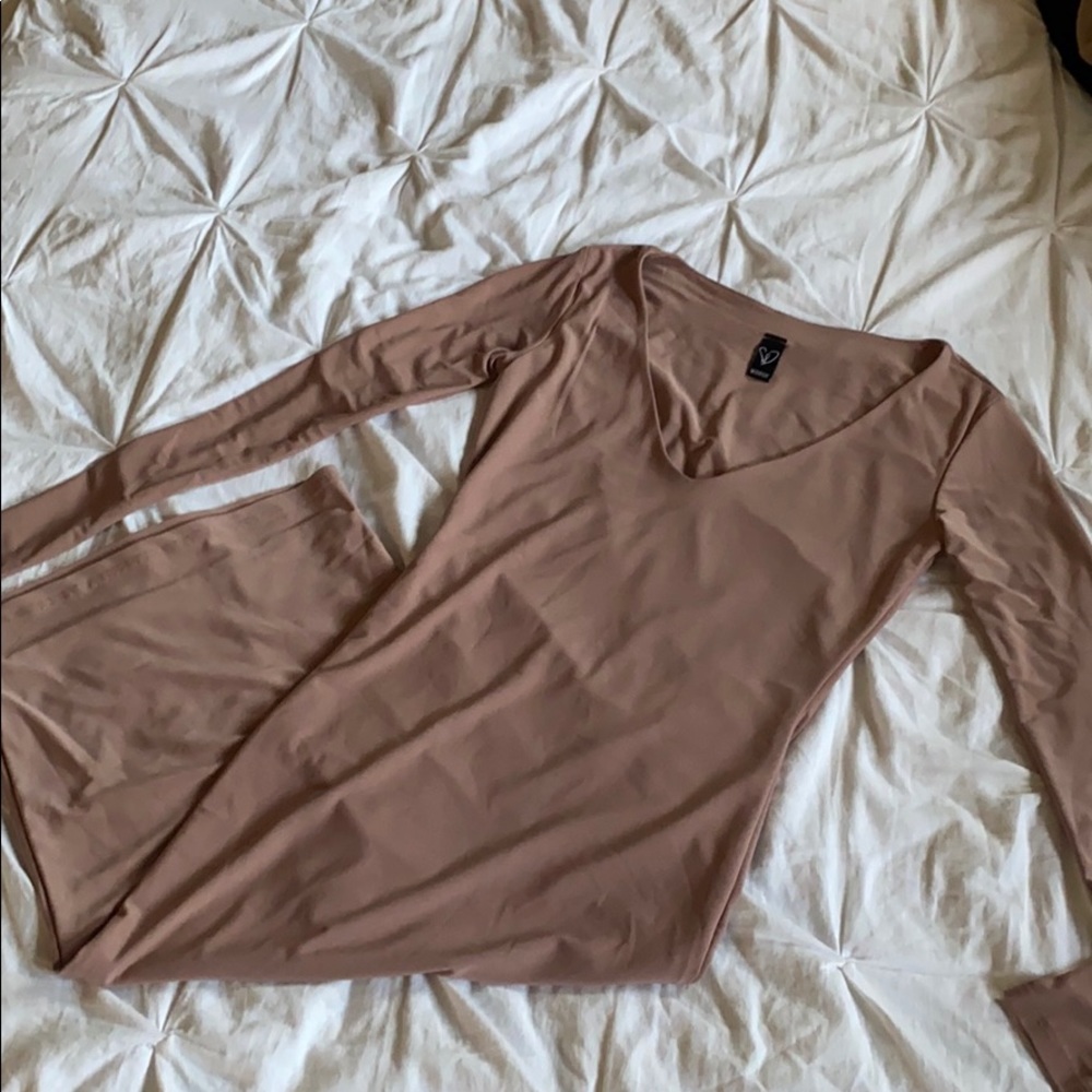 Tan Midi Dress